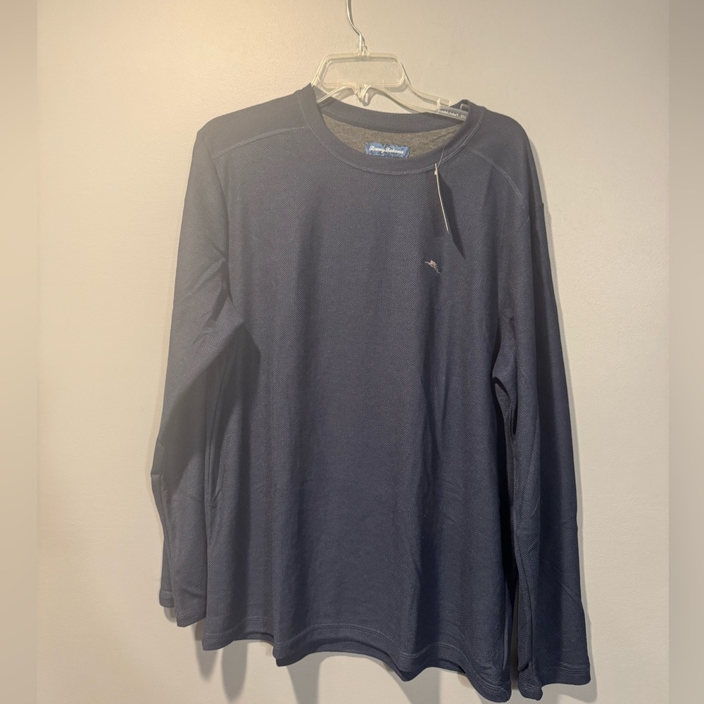 * Tommy Bahama Men's M Island Sleepwear Blue  Crewneck Pullover Night Shirt